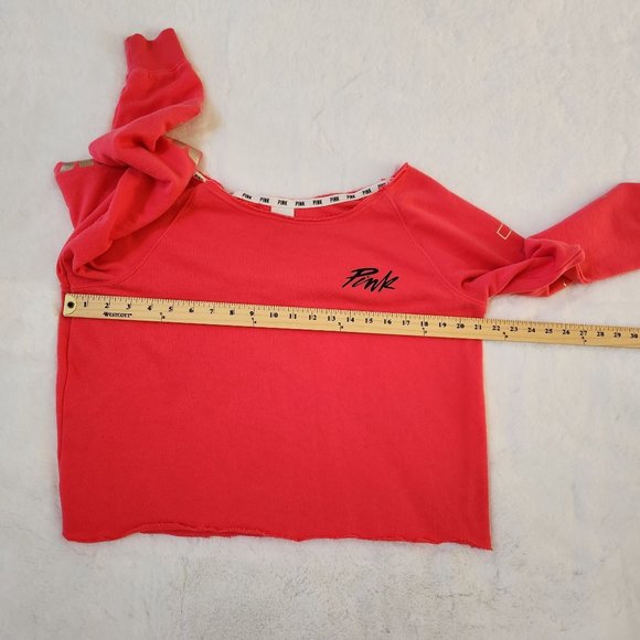PINK Victoria’s Secret Slouch Neck Neon Sweatshirt size  Small - Picture 8 of 10